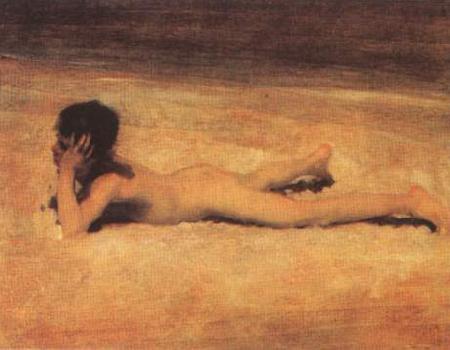 John Singer Sargent Ragazzo nudo sulla spiaggia Sweden oil painting art